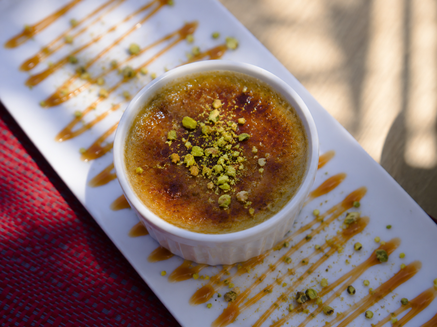 Crème brûlée pistache